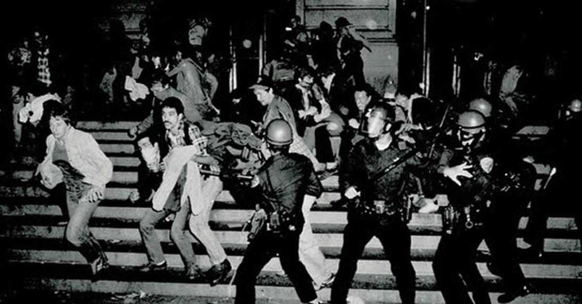 Police Raid at Stonewall Photo of police raid at Stonewall