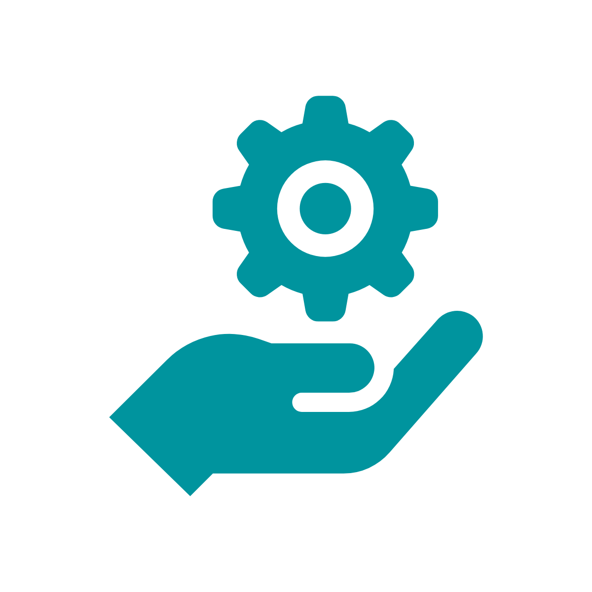 Horizons-Dorian Loan Fund icon Icon of hand holding gear