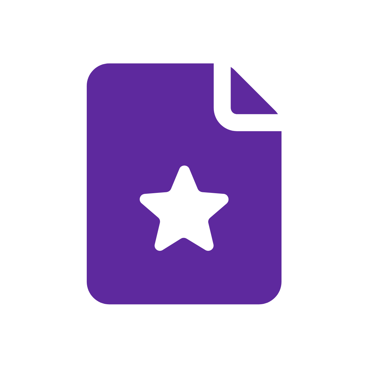 Icon of paper with star on it