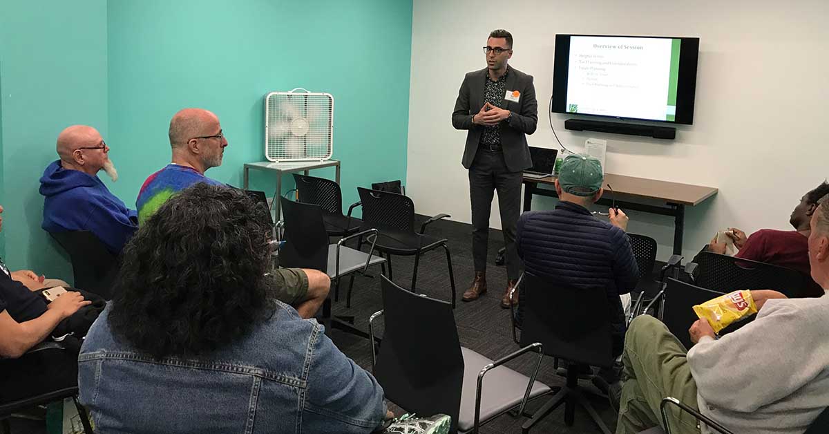 photo of workshop at photo of consultations at LGBTQ Financial Planning Day