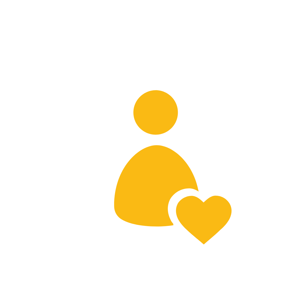 Volunteer Opportunities icon Icon of person with heart