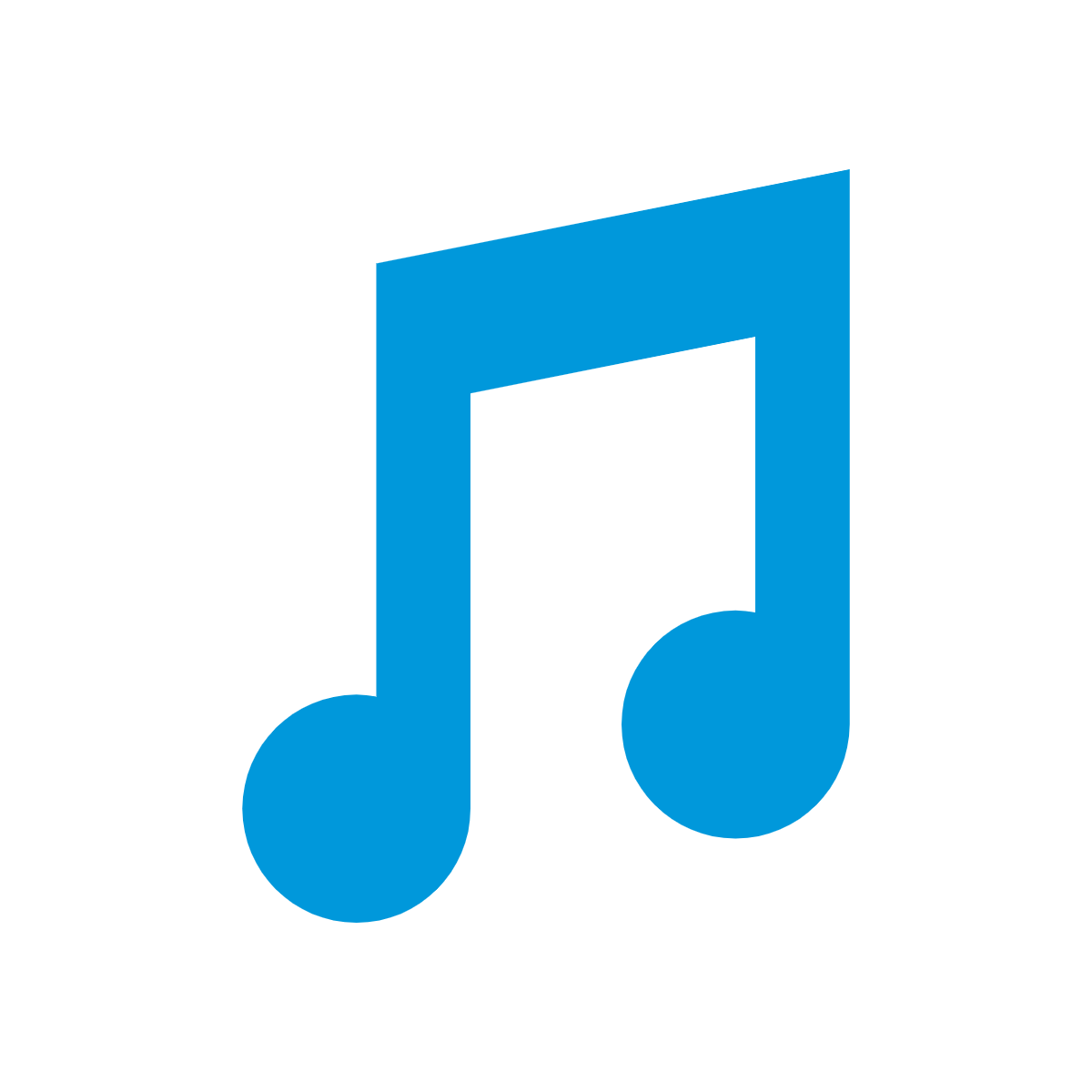 Blue music note icon